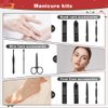 Manicure Kit Christmas Stocking Stuffers for Men - Manicure Set, Nail Clippers Kit, 7 Pcs Manicure and Pedicure Kit, Black Nail Care Kit Christmas Gifts For Men Dad Husband Boyfriend Father Women Mom