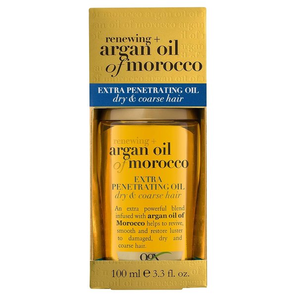 OGX Extra Strength Argan Oil Hair Treatment, 3.3 fl oz - Deep Moisturizing Serum for Dry, Damaged & Coarse Hair, Paraben & Sulfate-Free
