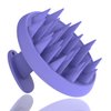 YalsFTY Silicone Hair Shampoo Brush Scalp Massager, Soft Head Hair Massager for Promoting Hair Growth and Relaxing Stress, Scalp Scrubber Exfoliator for Removing Dandruff (Purple)