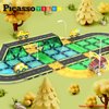 PicassoTiles Magnet Tile Car Track Adventure Theme Printed Street Road Runway Speedway Highway Magnetic Building Tiles Block Construction Pretend Play Playset STEM Education Learning Kit Kids 3+ PTE16