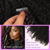 IDN BEAUTY Seamless Clip In Hair Extensions Human Hair, 3c 4a 4c Afro Kinky Curly 14 Inch 110g 7pcs Natural Black Seamless Curly Clip Ins Remy Hair Seamless Clip Ins For Black Women PU Invisible Edge