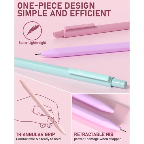Smallbudi 29PCS 0.5 & 0.7 mm Mechanical Pencils Set with Case, Cute Mechanical Pencil with 720PCS HB Lead Refills, 3 Erasers & 18 Eraser Refills, Aesthetic Mechanical Pencils for Girls Writing