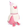 PEACH CAT Banana Duck Plush Pillow with Cherry Cake Hat Banana Duck Stuffed Animal Gift for Girls Boys White and Pink 12"