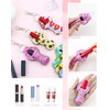 YETOOME 6 Pcs Chapstick Holder Keychain, Lip Balm Holder with 6 Sets Keyring Clips for Lipstick, Chapstick, Lip Balm, Lanyards