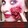 2.2 fl oz Liquid Latex Halloween SFX Makeup Kit, Clear Adhesive Latex Glue for Skin Special Costume Effects for Realistic Scar Cut Wounds Peeling Skin Wrinkes Burns, Light Flesh Body and Face Glue
