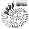 Generic Hair Clips, 44pcs Rustproof Metal Alligator Curl Clips for Women Styling Sectioning, Hair Dyeing, Salon, Bow DIY etc. No Bend Clips, Silver