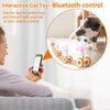 Cat Toys Cat Remote Control Toy, APP Bluetooth Connect Remote Control Cat Toys for Indoor Cats Electronic Automatic Moving Mouse Cat Toy with 6 Lights USB Rechargeable