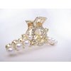 Generic Gold metal and pearl crystal solar planet and star hair claw clip for medium