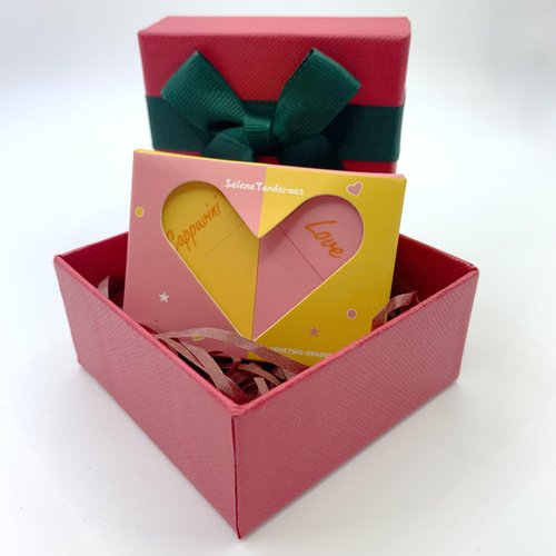 SeleneTenderaes Heart Shaped Dual-use Deformable Lip Balm Stick - Honey, Peach. Repair, Keep Lips Moisturized,red gift box，Gifts