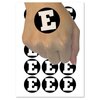 Letter E Uppercase Fun Bold Font Temporary Tattoo Water Resistant Fake Body Art Set Collection - 54 1" Tattoos (1 Sheet)