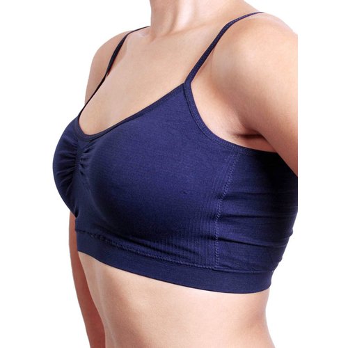 Dona Michi Seamless Sports Bra, Tank TOP, with Bra PAD, with Straps # S1110 Navy