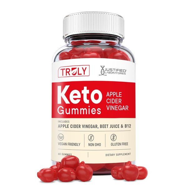 Justified Laboratories Truly Keto ACV Gummies 1000MG with Pomegranate Juice Beet Root B12 60 Gummys