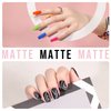 GAOY Matte Gel Top Coat for Gel Nail Polish, 16ml No Wipe Matte Finish for Long Lasting UV Gel Nail Art DIY