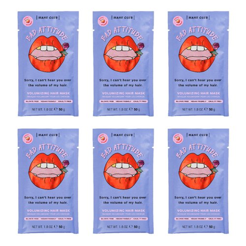 MANE CLUB Bad Attitude Deep Conditioner, cruelty free, vegan, no sulfates or parabens — Pack of 6