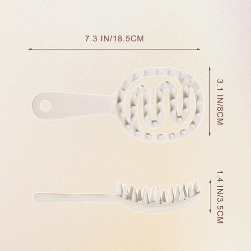 QYNuLi Hair Scalp Massager Shampoo Brush Silicone Scalp Scrubber with Handle Curved Vented Scalp Scrubber Scalp Care Brush Soft Hair Shampoo Brush for Scalp Exfoliator and Dandruff Removal(White)