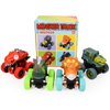 Beestech Dinosaur Toys for 2 3 4 5 Year Old Boys, Push & Pull Friction Powered Dinosaur Monster Truck Vehicles for Toddlers Preschoolers Birthday Gifts