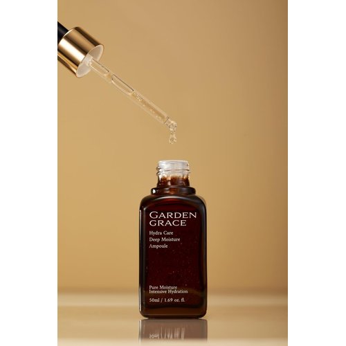 GARDENGRACE Hydra Care Deep Moisture Ampoule(serum) 50ml, 1.69 fl.oz, Aloe vera leaf water instead of purified water(70.26%), Rich Natural Korean Skincare for an Even Skin Tone.