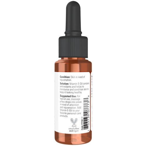 NOW Solutions, E-Oil 23,000 IU, Natural Skin Rejuvenation, Skin Moisturizer, 1-Ounce