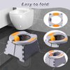 Portable Potty for Toddler Travel, Kids Travel Potty, Foldable Toilet Seat, Baby Potty Training Toilet for Outdoor and Indoor Easy to Clean(Gray) by Yszawmx, Includes 30 Replacement Bags