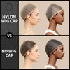 FANDAMEI HD Wig Cap, 4PCS Ultra Thin Wig Caps Light Brown, Nylon Wig Caps for Women Stretchy, Natural Transparent HD Wig Caps for Lace Front Wigs. Summer Wear Comfortable Wig Cap