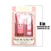 Max Makeup Cherimoya 1 Gift Set of Hold & Kiss Me [ Rose Hand Cream + Vanilla Lip Balm ] + 1 Cosmetic Zipper Bag