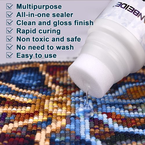 LANBEIDE Diamond Painting Sealer 120ML, 5D Diamond Painting Glue Permanent Hold & Shine Effect Sealer for Diamond Painting and Puzzle Glue (4 OZ)