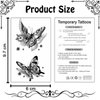 Cerlaza 20 Sheets Black Butterfly Temporary Tattoos for Adult Women, 120 Styles Small Butterflies Fake Tattoo Waterproof Long Lasting, Semi Permanent Tattoos Temporary Realistic for Girls Kids
