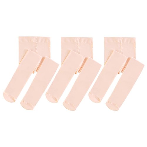 EQSJIU Ballet Tights For Girls Size 4-6 3 Packs Pink 4t 5t 6yrs 25.5 Inches Length Dance Leggings For Girls