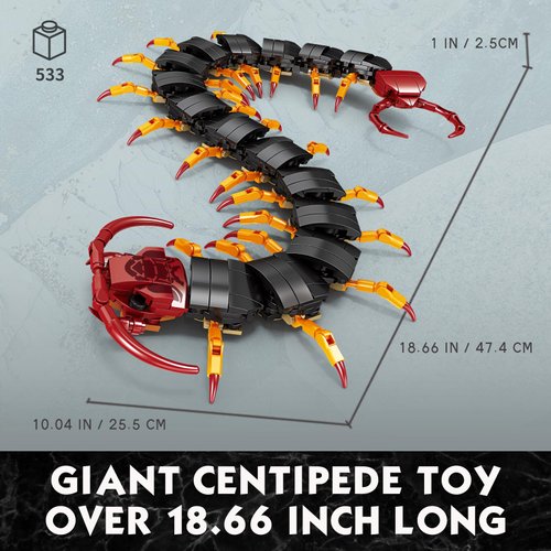 KAZI Centipede Toy Building Set for Kids,Forest Bugs Building Kit,STEM Insect Toys for Girls Boys Age 8-14,Play and Display Animal Model,Gift Idea