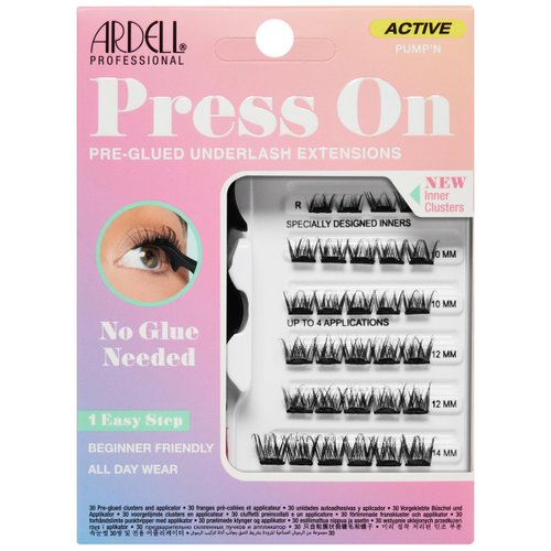 Ardell Active Press On DIY Lash Clusters, False Eyelashes, Cluster Lashes, Pre-Glued Underlash, Eyelash Extensions - Pump'n, 1-pack