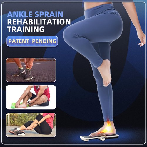 Ankle Foot Strengthener Exerciser for Sprained. Single Leg Balance Board, Posture Corrector, Foot Stretcher for Plantar Fasciitis Relief. Patent Pending