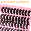 loladook False Lashes Pack 30 Pairs Mink Full Strip Lashes Wispy Fluffy Long Cat Eye Lashes Mink 3D Volume False Eyelashes Natural Look Multipack (3 Styles)
