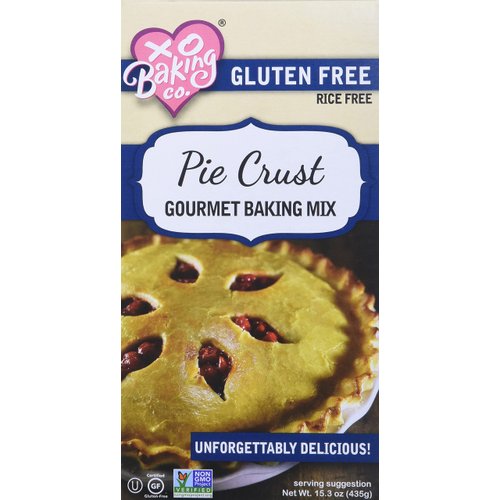 XO Baking Gluten Free Pie Crust Gourmet Baking Mix; Non-GMO; Kosher; Rice Free; Soy Free; Dairy Free; Peanut Free; No Preservatives; No Artificial Flavors or Colors, 15.3oz