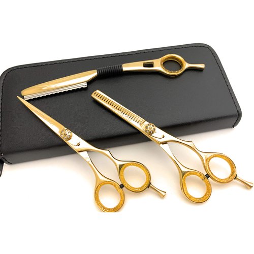 5.5"Professional Razor Edge Hair Cutting Scissors Shears Hairdressing Scissors Barber Shears Set