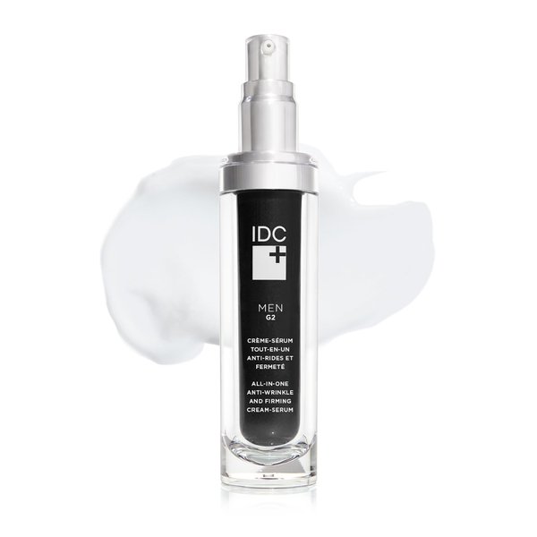 IDC Dermo Men G2 All-In-One Anti Aging Face Cream Serum for Men - 1 fl oz - Anti Wrinkle Face, Eyes And Neck Firming And Tightening Cream - Vegan Hydrating Face Serum Anti Wrinkle Pore Refining