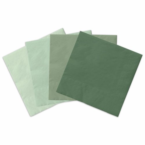 Sage Green Napkin-40Pcs Sage Green Party Decorations Gradient Green Cocktail Napkins Disposable for Birthday, Baby Shower, Wedding