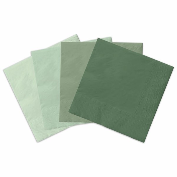 Sage Green Napkin-40Pcs Sage Green Party Decorations Gradient Green Cocktail Napkins Disposable for Birthday, Baby Shower, Wedding