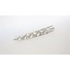 Generic Silver alligator hair claw clip with clusters of clear crystals (Length: 6)