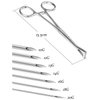 Vsnnsns Triangle Slotted Locking Forceps Piercing Clamps Tools with 10G 12G 13G 14G 16G 18G 20G Piercing Needles for Eyebrow Ear Lip Navel Tongue Nose Septum Piercing Rings 25Pcs
