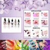 Rchovsam Stiletto Shape Press on Nails Long Almond Tip Fake Nails Gold Tip Stick on Nails Glue on Nails Glitter Diamond Design Press Ons Acrylic Gel Nails Kit Gift for Wemons 24pcs