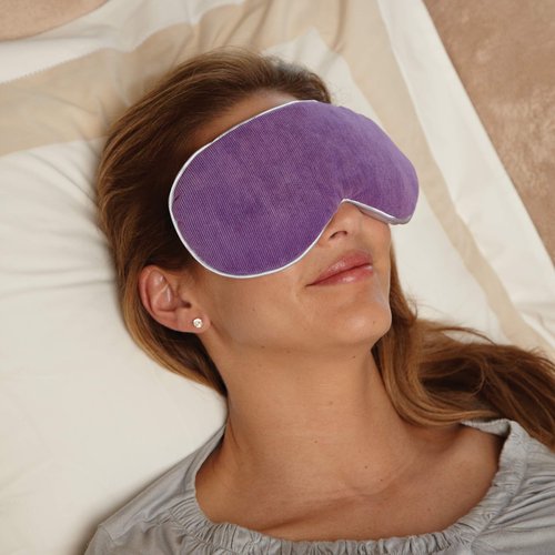 Bed Buddy Aromatherapy Eye Mask with Warm and Cold Therapy for Stress Relief - Microwave-Safe Eye Pillow & Sleep Mask, Purple, Lavender Scented