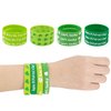 Whaline St. Patrick's Day Party Favor Set Include 12 Green Rubber Wristbands bracelet, 12 Shamrock Necklace and 70 Piece Temporary Tattoo Sticker for St. Patrick Irish Party Supplies Decorations