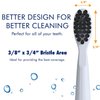 Sonic-FX Solo Electric Toothbrush w/ 10 Brush Heads + 1 Interdental, Charcoal Bristles, Rechargeable, Charging/Storage Base, 3 Brush Modes, Smart Timer, 2 Months Use on Full Charge, White Color