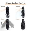StrRid Pony Tail, Ponytail Extension Clip in Hair Extensions Ponytail Claw 20" Wavy Fake Hair Synthetic Ponytail Wig Daily Curly Pony Tail Blonde Black Hair Pieces for Women 6 oz-Burgundy