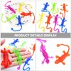 STOBOK Sticky Lizard, 24pcs Funny Sticky Lizard Toy Sticky Hands Lizard Gecko Figures Stretchy Sticky Lizards for Cosplay, Party Favors (Random Color)