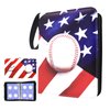 Baseball Card Binder 4-Pocket American Baseballcard Holder Album 400 Pockets Trading Gamecards Holder Zipper Binder for Sport Cards Collection Birthday Gift
