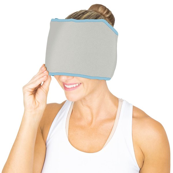 Arctic Flex Migraine Headache Relief Ice Head Wrap - Headaches Ice Pack Cap - Flexible Cold & Hot Gel Hat Eye Mask for Injuries to Neck, Shoulder Tension Pain - Freeze, Heat Therapy - Kid, Men, Women
