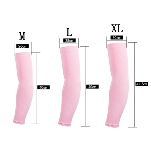 Arm Sleeves For Women Men (2 pair) Cycling Armwarmers Summer UV Sun Protection Black + White XL