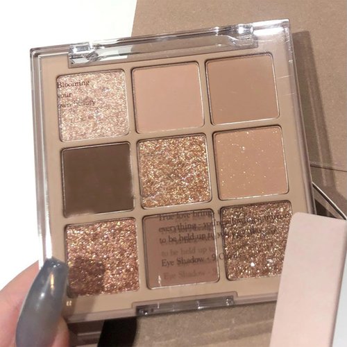 Okerker Nude Gold Eyeshadow Palette, Matte Shimmer Glitter Eye Shadow Makeup Palettes, Naked Neutral Brown Eyeshadow Makeup Pallet, Highly Pigmented Long Lasting Waterproof Blendable