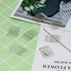 Honbay 50PCS 5 Teeth Metal Hair Combs Hair Side Combs Hair Clip Combs Twist Combs Wedding Bridal Veil Combs Wig Combs Headpieces Accessories Combs Updo Bun Chignon Hair Styling Accessories